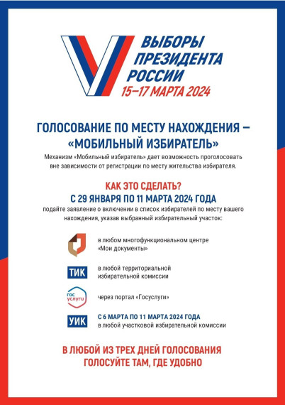 С 29 января начинается прием заявлений о голосовании по месту нахождения. С 29 января начинается прием заявлений о голосовании по месту нахождения.